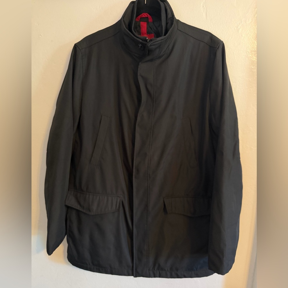 Alfani Slim Fit Black Jacket Men’s Medium Wool Blend Lined Coat